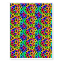 Helle Neonsonnenblumen