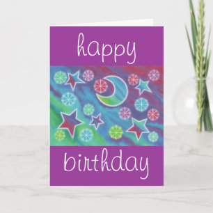 Helle Night "Happy Geburtday" lila Karte