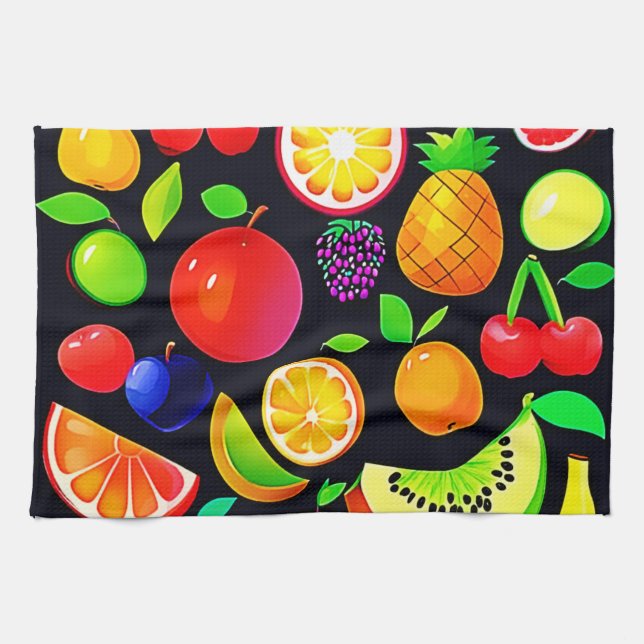 Helle Obstsammlung Geschirrtuch (Horizontal)