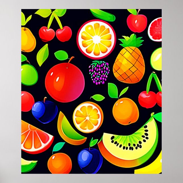 Helle Obstsammlung Poster (Vorne)