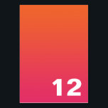 Helle Ombre-Tischnummer Tischnummer<br><div class="desc">Die Tischnummer ist modern,  rosa und orange.</div>