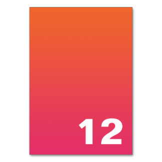 Helle Ombre-Tischnummer Tischnummer