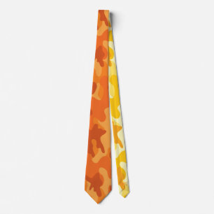 Helle orange-gelbe Camouflage-Halsbinden im Design Krawatte
