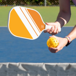 Helle Orange Golden Yellow White Racing Streifen Pickleball Schläger