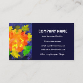 Helle Orange, grüne, blaue Visitenkarte für Navy