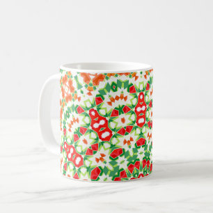 Helle Orange Grüne Modische Bandana-Schal Kaffeetasse