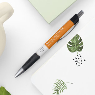 Helle Orange Modern Simple Custom Logo Business Kugelschreiber
