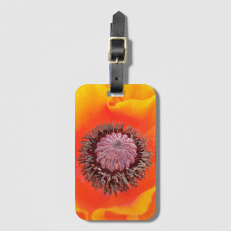 Helle Orange Mohnblume Gepäckanhänger