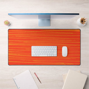 Helle Orange Wild Striped Desk Mat Pad Schreibtischunterlage