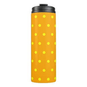 Helle Orange Yellow Polka Dots Thermosbecher