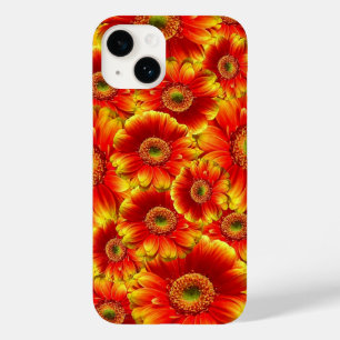 Helle orangefarbene Blumen Case-Mate iPhone 14 Hülle