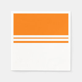 Helle, orangefarbene Streifen Serviette