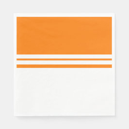 Helle, orangefarbene Streifen Serviette