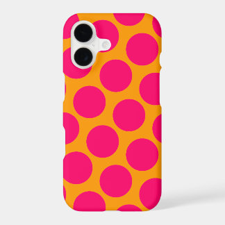 Helle Orangen- und Hot-Pink-Polka-Punkte