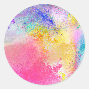 Helle Paint Spritzer Trendy Classic Round Sticker