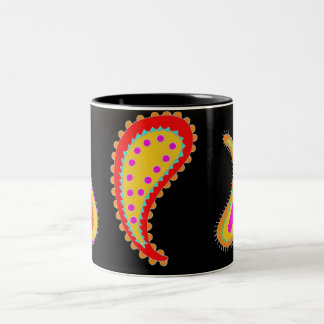 Helle Paisley-Kaffee-Tasse Zweifarbige Tasse