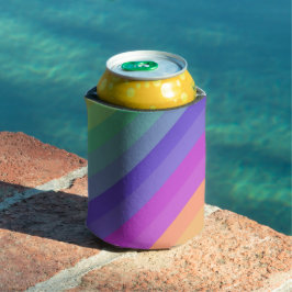 Helle Pastel Rainbow Stripe Cooler Dosenkühler