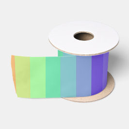 Helle Pastel Rainbow Stripe Ribbon Satinband