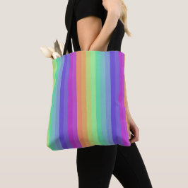 Helle Pastel Rainbow Stripe Tasche