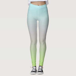 Helle Pastellfarben Gradient Blue Pink Green Leggings