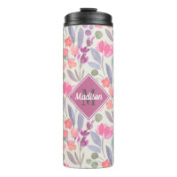 Helle Pastete Blumenmuster mit Monogramm