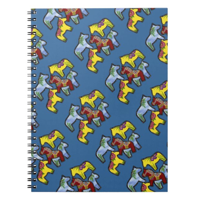 Helle Pferde Notebook Notizblock (Vorderseite)