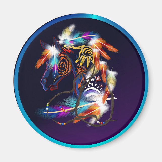 Helle Pferdmagnete Magnet (Vorne)