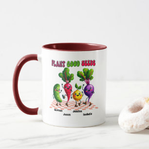 Helle PFLANZE GUTE SAATEN Custom 4 Kids Name Mama' Tasse