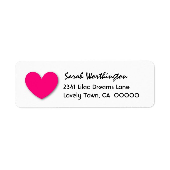 HELLE PINK Niedlich 3D Look Herz A04 (Vorne)