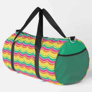 HELLE PINK ORANGE YELLOW GRÜNE PATTER DUFFLE BAG