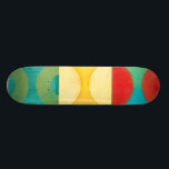 Helle Pop Art mit Kreise und Plätzen Skateboard<br><div class="desc">Fluoreszenz ist nicht mehr nur für Lichter,  wie dieses wunderbar helle Kunstwerk aus Pop beweist. Dieser Ausdruck ist eine Mischung aus quadratischen Gittern mit farbigen Kreisen im Inneren. Wenn Sie abstrakte Kunst Liebe,  werden Sie diesen Druck Liebe!</div>