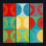 Helle Pop Art mit Kreise und Plätzen Triptychon<br><div class="desc">Fluoreszenz ist nicht mehr nur für Lichter,  wie dieses wunderbar helle Kunstwerk aus Pop beweist. Dieser Ausdruck ist eine Mischung aus quadratischen Gittern mit farbigen Kreisen im Inneren. Wenn Sie abstrakte Kunst Liebe,  werden Sie diesen Druck Liebe!</div>