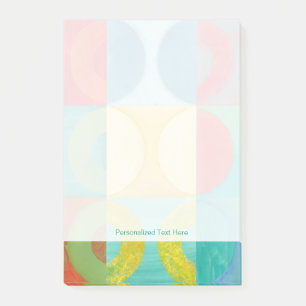 Helle Pop Kunst mit Kreise und Plätzen Post-it Klebezettel