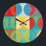 Helle Pop-Kunst mit Kreisen und Quadraten Große Wanduhr<br><div class="desc">Leuchtstoff ist nicht gerade für Lichter,  mehr wie durch dieses wunderbar helle Popkunststück nachgewiesen. Dieser Druck ist ein Brei der quadratischen Gitter mit farbigen Kreisen nach innen. Wenn Sie abstrakte Kunst der Liebe,  die Sie Liebe dieser Druck werden!</div>