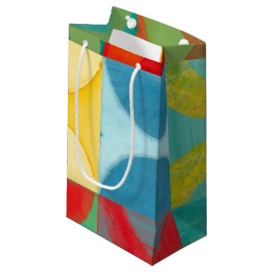 Helle Pop-Kunst mit Kreisen und Quadraten Kleine Geschenktüte