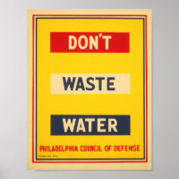 Helle Primärfarben, kein Wasser verschwenden