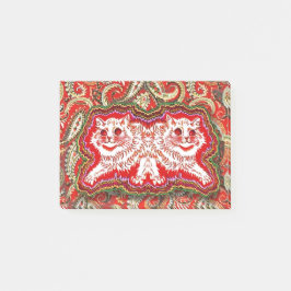 Helle Psychedelic Red Cats (von Louis Wain) Post-it Klebezettel