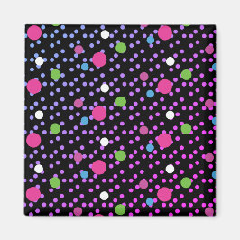 Helle Punkte auf Punktmuster Magnet