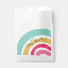 Helle Rainbow Baby Dusche mit Name Geschenktütchen