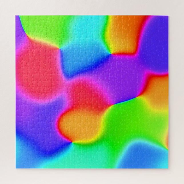 Helle Rainbow Blobs Jigsaw Puzzle (Vertikal)