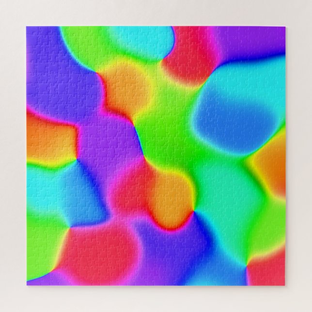 Helle Rainbow Blobs Jigsaw Puzzle (Vertikal)