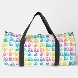 HELLE RAINBOW-FARBENE GEOMETRISCHE PATTER DUFFLE BAG