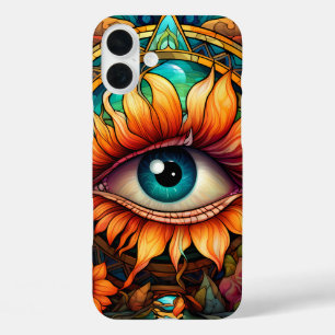 HELLE RAINBOW FARBIERTE SINGLE AUGE iPhone 16 PLUS HÜLLE