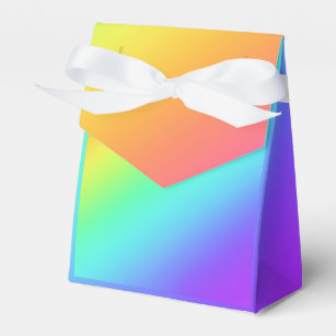 Helle Rainbow Gradient Favor Box Geschenkschachtel