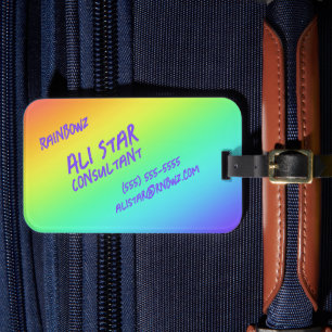 Helle Rainbow Gradient Luggage Tags Gepäckanhänger