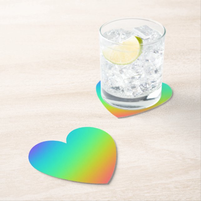 Helle Rainbow Gradient Wedding Untersetzer (Vor Ort)