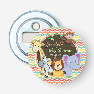 Helle Rainbow Zickzack Zoo Animals Baby Dusche Flaschenöffner