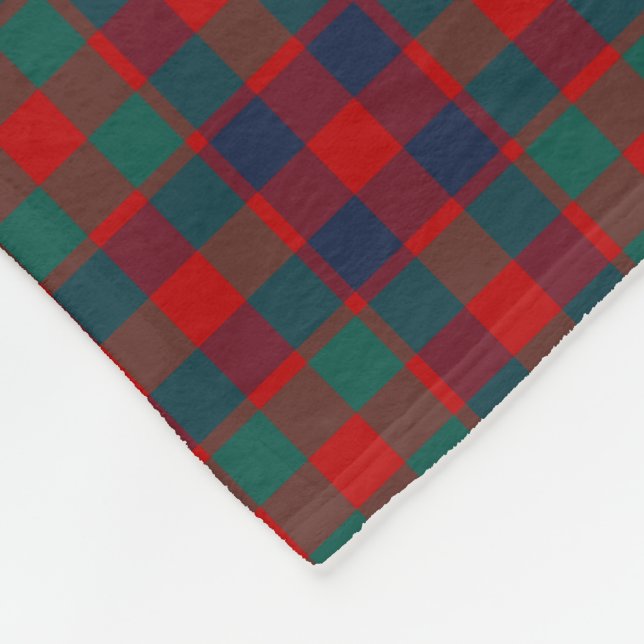 Helle Red and Blue Kariert McGowan Tartan Fleecedecke (Ecke)