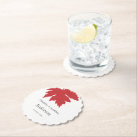 Helle Red Autumn Maple Leaf Wedding Party
