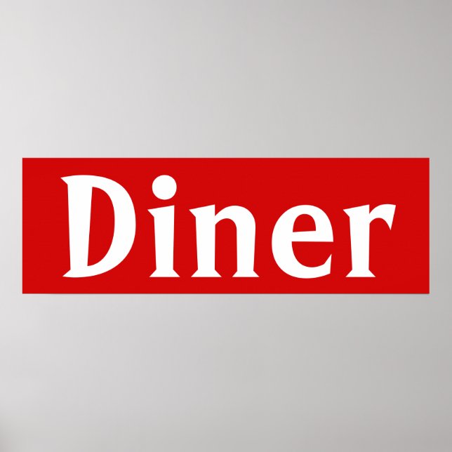 Helle Red Diner Wall Art Poster Print (Vorne)